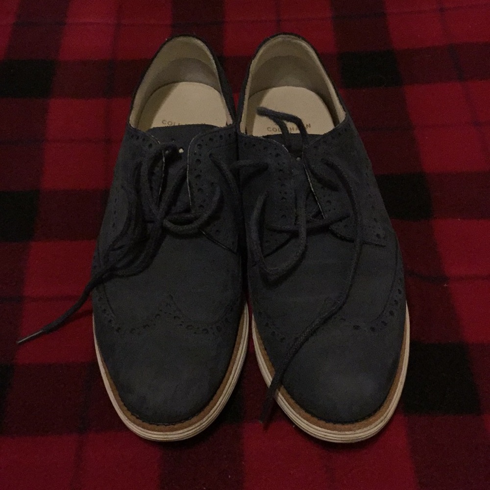 Blue Suede Cole Haan Oxfords